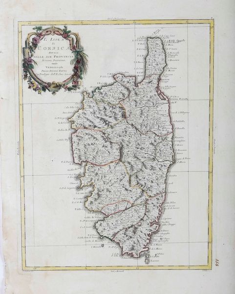 ANTONIO ZATTA : L'Isola di Corsica divisa nelle sue province. Venezia, 1781.  - Asta Libri Antichi e Rari. Incisioni - Associazione Nazionale - Case d'Asta italiane