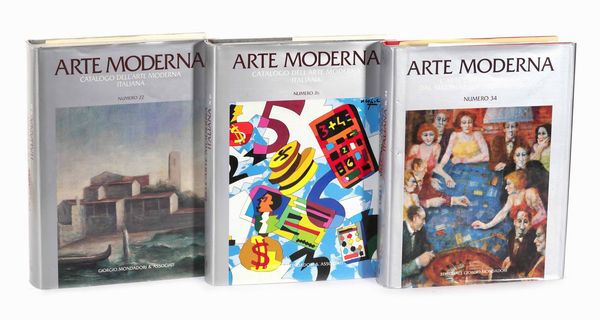 Arte moderna. Catalogo dell'arte moderna italiana + L'arte contemporanea del secolo dopoguerra ad oggi + Catalogo dell'arte moderna italiana (3 volumi)  - Asta Libri Antichi e Rari. Incisioni - Associazione Nazionale - Case d'Asta italiane