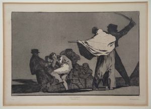 Francisco Jos Goya y Lucientes 1746-1828 Dai Proverbios...Quattro incisioni entro eleganti cornici  - Asta Libri Antichi e Rari. Incisioni - Associazione Nazionale - Case d'Asta italiane