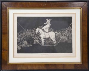 Francisco Jos Goya y Lucientes 1746-1828 Dai Proverbios...Quattro incisioni entro eleganti cornici  - Asta Libri Antichi e Rari. Incisioni - Associazione Nazionale - Case d'Asta italiane