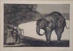 Francisco Jos Goya y Lucientes 1746-1828 Dai Proverbios...Quattro incisioni entro eleganti cornici  - Asta Libri Antichi e Rari. Incisioni - Associazione Nazionale - Case d'Asta italiane