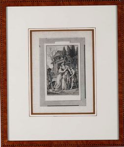 Charles Monnet - Acquaforte, cm 19 x 25 Le Mire Noel, 1798