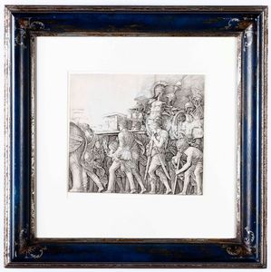 Mantegna, Andrea - Andrea Mantegna e bottega (Isola di Carturo 1431  Mantova 1506) I portatori di corsaletti. (Soldati romani con trofei)