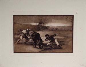 Francisco Goya - Goya Francisco  (Fuendetodos, 1746  Bordeaux, 1828) Otro modo de cazar a pie.