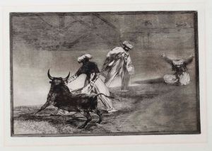 Francisco Goya : Goya Francisco  (Fuendetodos, 1746  Bordeaux, 1828) Capean otro encerrado  - Asta Libri Antichi e Rari. Incisioni - Associazione Nazionale - Case d'Asta italiane