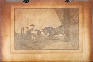 Francisco Goya : Goya Francisco  (Fuendetodos, 1746  Bordeaux, 1828) Temeridad de Martincho en la Plaza de Zaragoza  - Asta Libri Antichi e Rari. Incisioni - Associazione Nazionale - Case d'Asta italiane