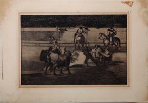 Francisco Goya - Francisco Goya (Fuendetodos 1746 - Bordeaux 1828) Banderillas de fuego