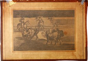 Francisco Goya : Francisco Goya (Fuendetodos 1746 - Bordeaux 1828) Banderillas de fuego  - Asta Libri Antichi e Rari. Incisioni - Associazione Nazionale - Case d'Asta italiane