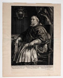 Pieter Van Schuppen : Pieter Van Schuppen (da Pietr Paul Rubens) Ritratto di Francesco Villani (1632 circa)  - Asta Libri Antichi e Rari. Incisioni - Associazione Nazionale - Case d'Asta italiane