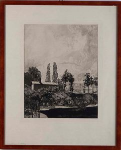 Max Klinger - Acquaforte e acquatinta. Mm 422 x 336 Mittag (Mezzogiorno)