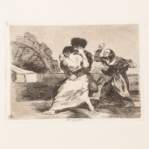Francisco José de Goya y Lucientes : No quieren...(proveniente dalla serie Los desastres de la guerre)  - Asta Libri Antichi e Rari. Incisioni - Associazione Nazionale - Case d'Asta italiane