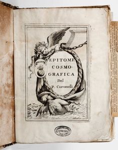 Vincenzo Maria Coronelli - Coronelli, Vincenzo Maria Epitome cosmografica o compendiosa introduttione all'Astronomia,Geografia, & Idrografia per l'uso dilucidatione e fabbrica delle Sfere,Globi, Planisferi, Astrolabi...Colonia, Ad istanza di Andrea Poletti in Venetia, 1693.