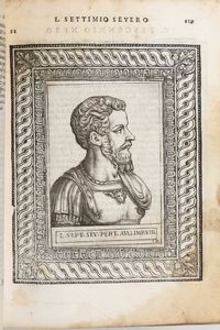 Antonio Ciccarelli : Le vite degli imperatori romani le vite degli imperatori romani di Antonio Ciccarelli da Foligno dottore in teologia con le figure intagliate in rame da  Giovanbattista de Cavalieri...MDLXXXX...In Roma, Appresso Domenico Basa, 1590  - Asta Libri Antichi e Rari. Incisioni - Associazione Nazionale - Case d'Asta italiane