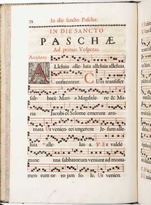 Antiphonarium Diurnum, ad usum ordinis Cartusiensis cum Psalmis ad Horas diurnas cantadis...Correriae Cartusiae, per Antonium Fremon, 1689.  - Asta Libri Antichi e Rari. Incisioni - Associazione Nazionale - Case d'Asta italiane