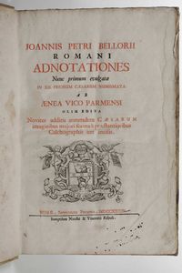 Giovanni Pietro Bellori - Joannis Petri Bellorii romani adnotationes nunc primum evulgatae in XII priorum caesarum numismata...Romae, Nicolai e Vincentii Rispoli, 1734.