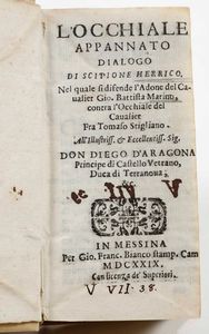 Scipione Errico : Locchiale appannato...In Messina, per Gio. Franc. Bianco Stamp., 1629  - Asta Libri Antichi e Rari. Incisioni - Associazione Nazionale - Case d'Asta italiane