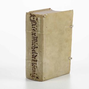 Michel de Montaigne : Les Essais... Edition nouvelle prise sur l'esemplaire trouv� les deces de l'auteur. Revueu, augment� d'un tierce outre les precedentes impressiones. A Leyden, Par Iean Doreav, 1602  - Asta Libri Antichi e Rari. Incisioni - Associazione Nazionale - Case d'Asta italiane