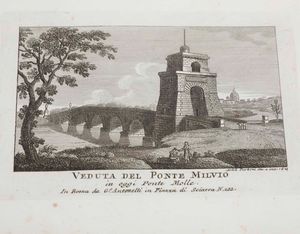Vedute della citt� di Roma Raccolta di vedute antiche e moderne della citta di Roma e sue vicinanze, in Roma, presso Agapito Franzetti, secolo XIX  - Asta Libri Antichi e Rari. Incisioni - Associazione Nazionale - Case d'Asta italiane