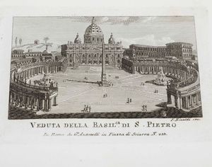 Vedute della citt� di Roma Raccolta di vedute antiche e moderne della citta di Roma e sue vicinanze, in Roma, presso Agapito Franzetti, secolo XIX  - Asta Libri Antichi e Rari. Incisioni - Associazione Nazionale - Case d'Asta italiane