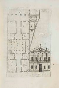 Palladio, Andrea : L'Architettura d'Andrea Palladio diviso in quattro libri...Con l'aggiunta del Quinto libro, che tratta delle antichita di Roma dell'autore medemo non pi veduto... In Venezia, per Domenico Lovisa, 1711.  - Asta Libri Antichi e Rari. Incisioni - Associazione Nazionale - Case d'Asta italiane