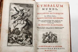 Bonaventure Desperiers : Desperiers Bonaventure Cynbalum Mundi... Amsterdam e Lipsia, presso Arkstee et Merkus, 1753  - Asta Libri Antichi e Rari. Incisioni - Associazione Nazionale - Case d'Asta italiane