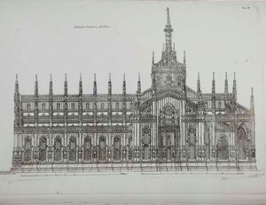 GAETANO FRANCHETTI : Storia e descrizione del Duomo di Milano, Milano, nella tipografia di Gio. Giuseppe Destefanis, 1821.  - Asta Libri Antichi e Rari. Incisioni - Associazione Nazionale - Case d'Asta italiane