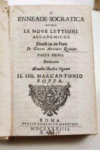 Giulio Antonio Ridolfi - LEnneade Socratica overo Le Nove Lettioni Accademiche, Roma, Presso Domenico Marciani, 1644