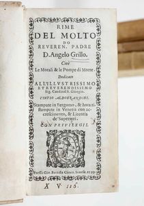 Girolamo Sorboli : La celestina favola pastorale di...Medico fisico da Bagnacavallo, in Ferrara per Vittorio Baldini, 1586.  - Asta Libri Antichi e Rari. Incisioni - Associazione Nazionale - Case d'Asta italiane