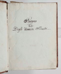 Plutarco di Cheronea - Vite degli uomini illustri, secolo XV (?)