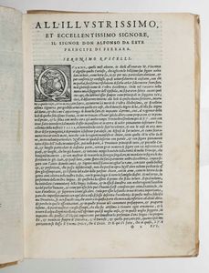 Lodovico Ariosto : Orlando Furioso di M. Ludovico Ariosto, tutto ricorretto, et di nuove figure adornato...in Venetia, appresso Vincenzo Valgrisi, 1573  - Asta Libri Antichi e Rari. Incisioni - Associazione Nazionale - Case d'Asta italiane