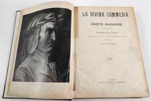 DANTE ALIGHIERI : La Divina Commedia... Illustrata da Gustavo Dorè. Milano, Sonzogno, senza data ma fine secolo XIX.  - Asta Libri Antichi e Rari. Incisioni - Associazione Nazionale - Case d'Asta italiane