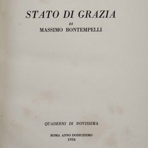 Ottone Rosai - Massimo Bontempelli - Giorgio Vigolo : Quaderni di Novissima, Roma, 1934.<BR>  - Asta Libri Antichi e Rari. Incisioni - Associazione Nazionale - Case d'Asta italiane