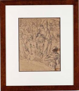 Emile Bernard - Les hommes danns, 1892