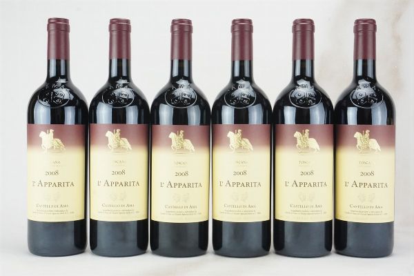 L&rsquo;Apparita Castello di Ama 2008  - Asta L'Armonia del Tempo | Vini pregiati e da collezione - Associazione Nazionale - Case d'Asta italiane
