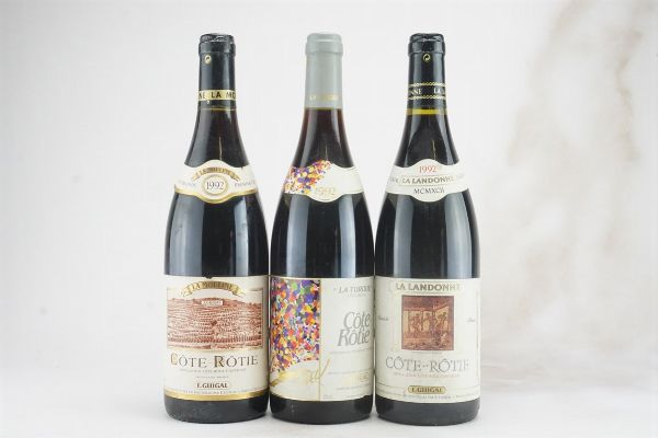 Selezione C&ocirc;te-R&ocirc;tie E. Guigal 1992  - Asta L'Armonia del Tempo | Vini pregiati e da collezione - Associazione Nazionale - Case d'Asta italiane
