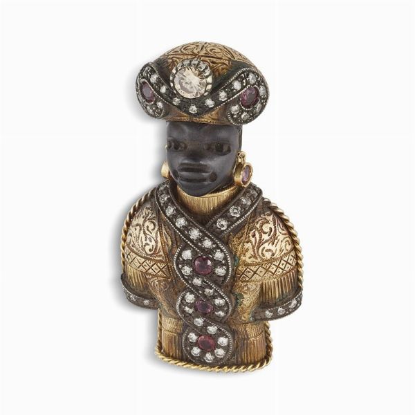 CODOGNATO SPILLA "MORETTO"  - Asta Gioielli - Associazione Nazionale - Case d'Asta italiane