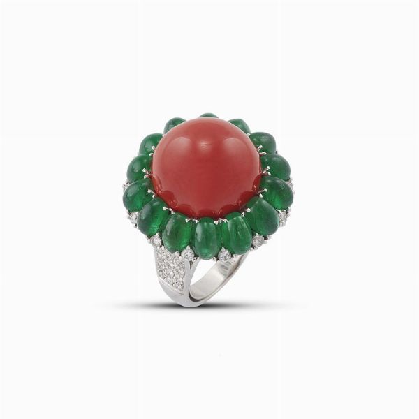 GRANDE ANELLO FLOREALE  - Asta Gioielli - Associazione Nazionale - Case d'Asta italiane