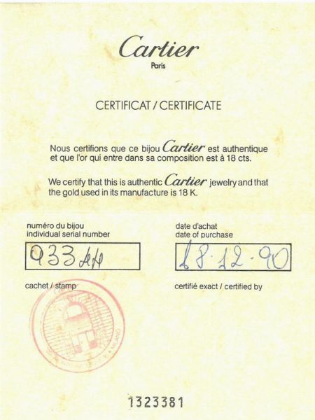 CARTIER : CARTIER PAIO DI ORECCHINI A CERCHIO TRINITY CON DIAMANTI  - Asta Gioielli - Associazione Nazionale - Case d'Asta italiane