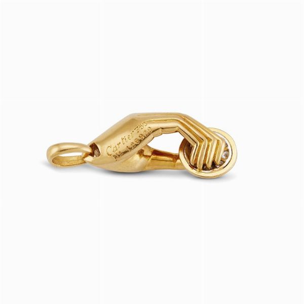 CARTIER : CARTIER PENDENTE A FORMA DI MANO CON DIAMANTI  - Asta Gioielli - Associazione Nazionale - Case d'Asta italiane