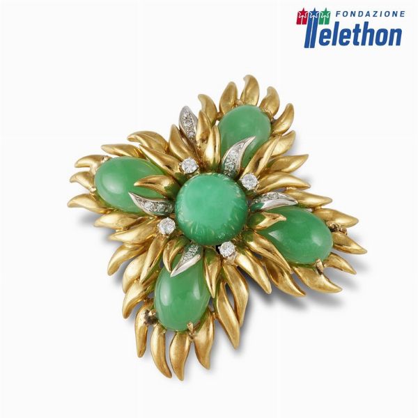 VAN CLEEF & ARPELS SPILLA FLOREALE  - Asta Gioielli - Associazione Nazionale - Case d'Asta italiane