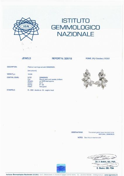 PAIO DI ORECCHINI CON DIAMANTI  - Asta Gioielli - Associazione Nazionale - Case d'Asta italiane