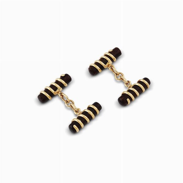 REZA PAIO DI GEMELLI A SPIRALE  - Asta Gioielli - Associazione Nazionale - Case d'Asta italiane