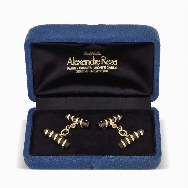 REZA PAIO DI GEMELLI A SPIRALE  - Asta Gioielli - Associazione Nazionale - Case d'Asta italiane