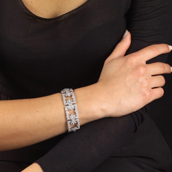 BRACCIALE ART DECO CON DIAMANTI  - Asta Gioielli - Associazione Nazionale - Case d'Asta italiane