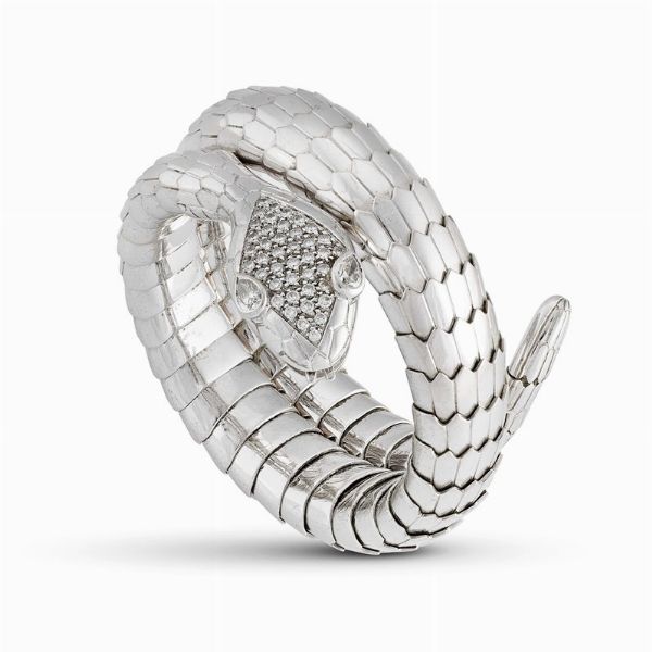 BRACCIALE A SERPE CON DIAMANTI  - Asta Gioielli - Associazione Nazionale - Case d'Asta italiane