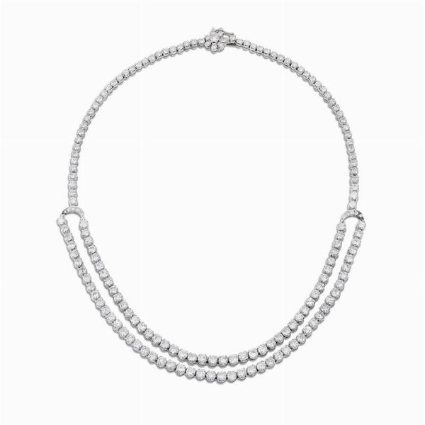 COLLANA A DOPPIO FILO DI DIAMANTI  - Asta Gioielli - Associazione Nazionale - Case d'Asta italiane