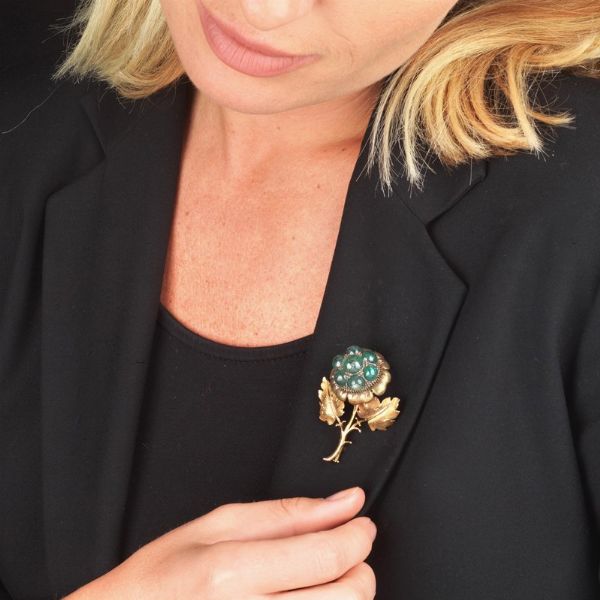 BUCCELLATI : BUCCELLATI SPILLA A FORMA DI FIORE  - Asta Gioielli - Associazione Nazionale - Case d'Asta italiane