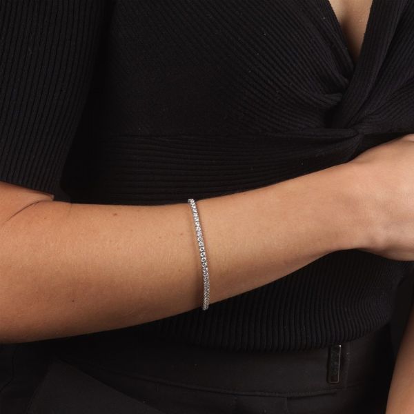 BRACCIALE TENNIS CON DIAMANTI  - Asta Gioielli - Associazione Nazionale - Case d'Asta italiane