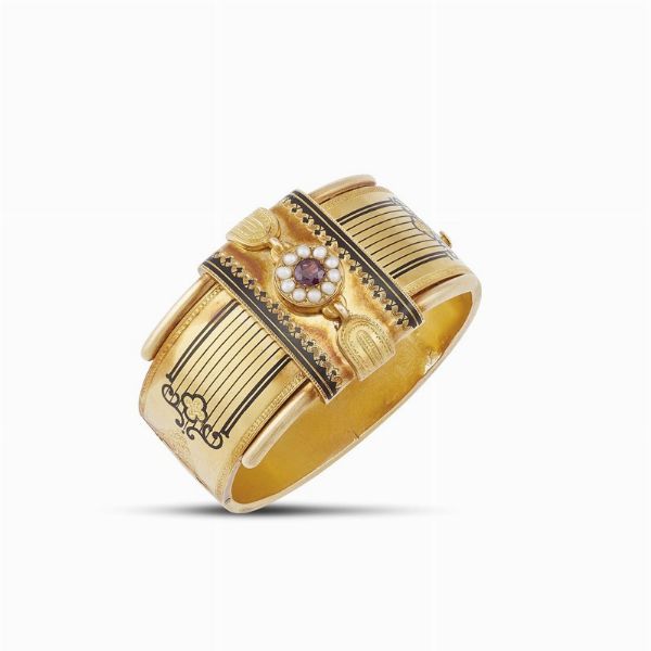 BRACCIALE RIGIDO CON MICROPERLE  - Asta Gioielli - Associazione Nazionale - Case d'Asta italiane