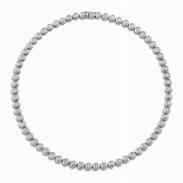 MASSONI COLLANA TENNIS CON DIAMANTI  - Asta Gioielli - Associazione Nazionale - Case d'Asta italiane